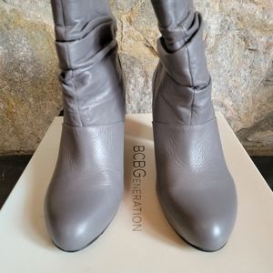 NEW BCBGENERATION STEEL GREY SLOUCH BOOTIE